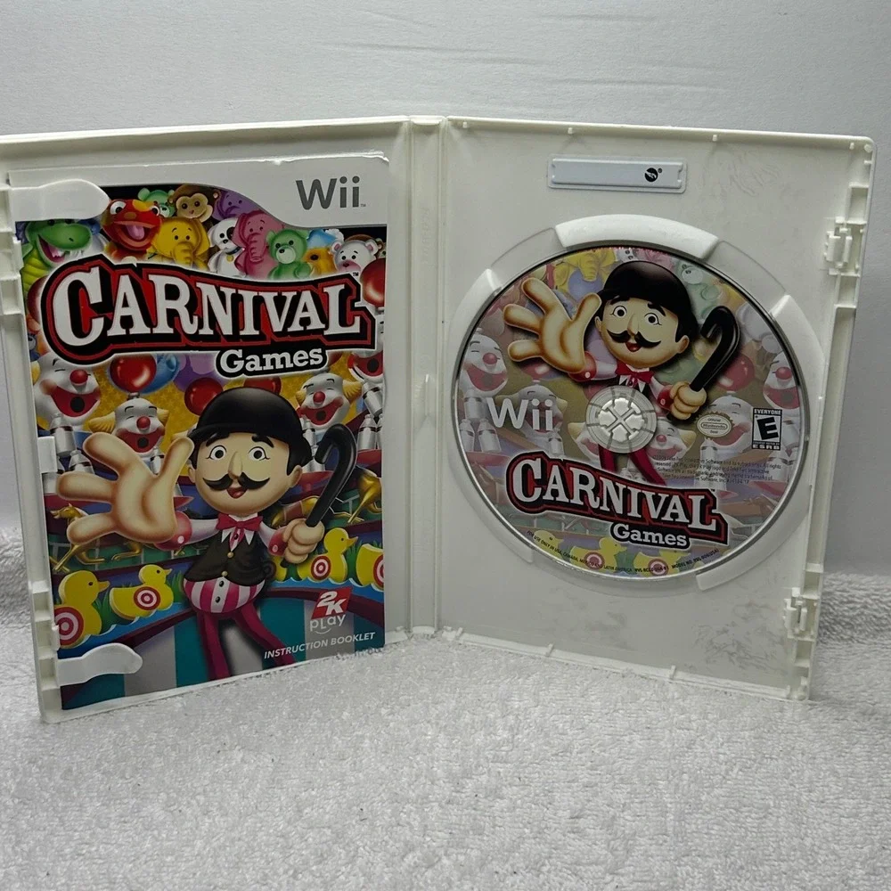 Nintendo Wii Game Lot: Carnival Games, Disney All Star, Kidz Bop, Deal No Deal